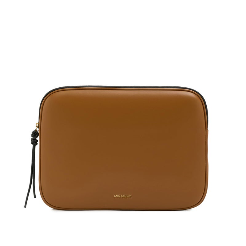 Miraggio Clover Laptop Sleeve with Zip Around Closure & Multiple Interior Pockets | Laptop Sleeve for Office Use (Brown, 14 Inch) - Image 5