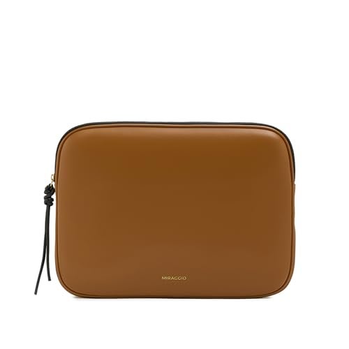 Miraggio Clover Laptop Sleeve with Zip Around Closure & Multiple Interior Pockets | Laptop Sleeve for Office Use (Brown, 14 Inch) - Image 1