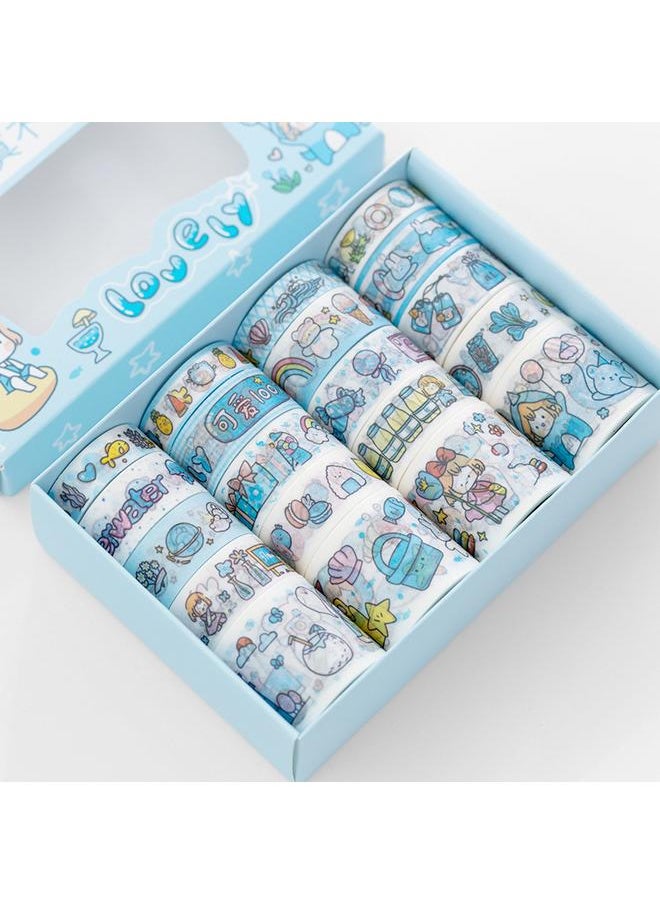 Bluejw - Roll Hand Account Tape Full Set Of Net Red Hand Account Stickers And Paper Film Suit Color Cute Children High Color Value - Image 1