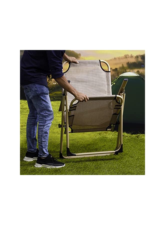 PROMASS Beach Chair Foldable Camping Chair For Outdoor Camp Beach Travel Picnic Hiking, Multicolor - Image 5