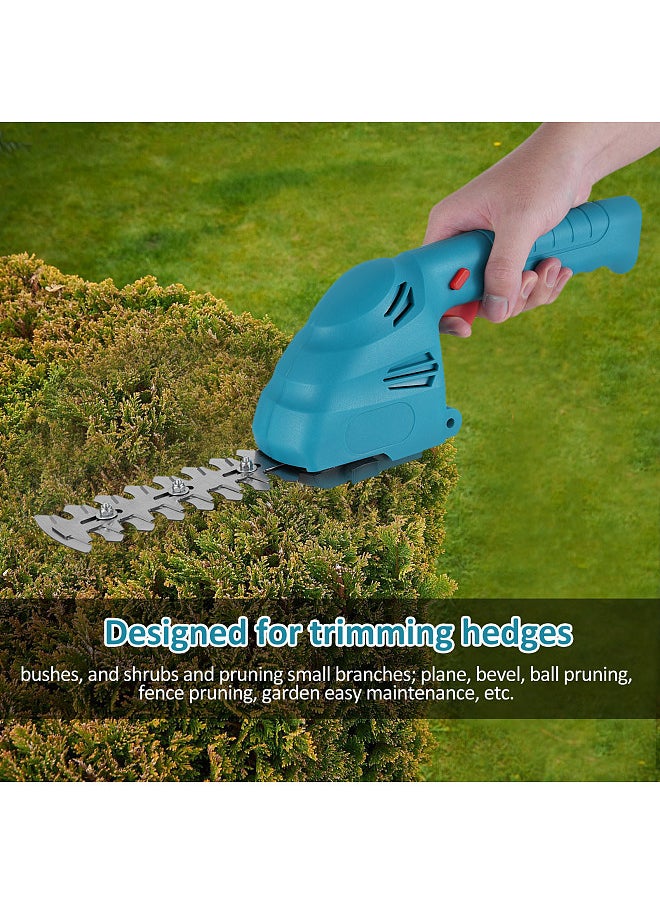 Generic E-5 Lithium Cordless Hedge Trimmer Handheld Dual-Purpose Hedge Trimmer Bush Trimmer Electric Hedge Trimmer for Pruning Built in 2.0Ah Battery and Type-C Charging Cable Grass Trimmer  - Image 5