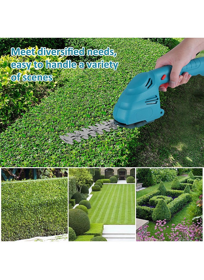Generic E-5 Lithium Cordless Hedge Trimmer Handheld Dual-Purpose Hedge Trimmer Bush Trimmer Electric Hedge Trimmer for Pruning Built in 2.0Ah Battery and Type-C Charging Cable Grass Trimmer  - Image 3