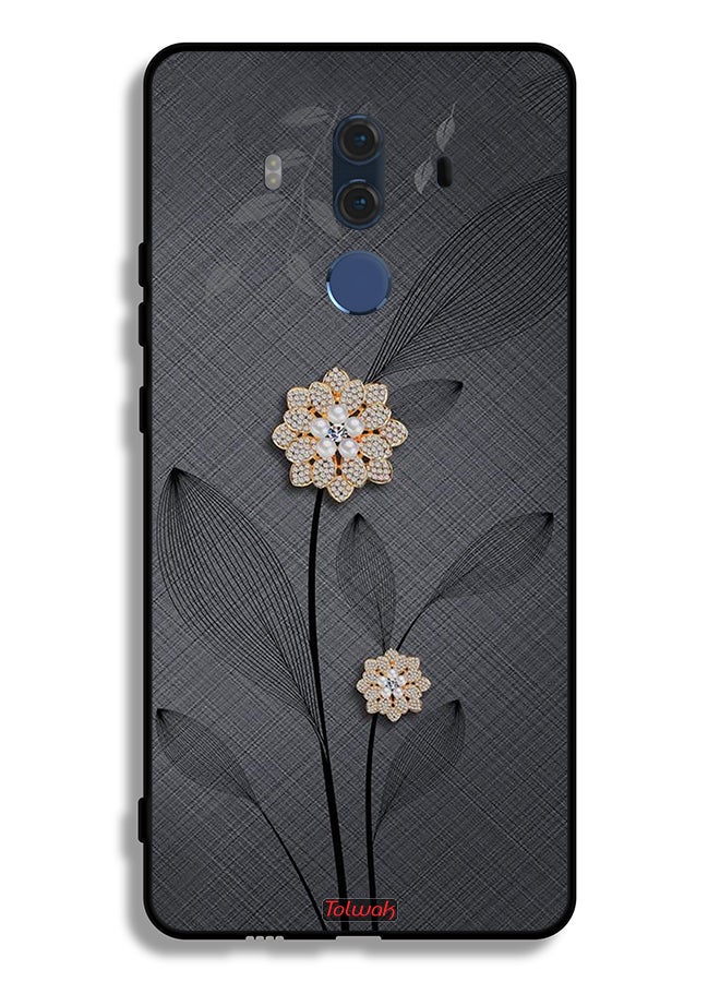 Tolwak Huawei Mate 10 Pro Protective Case Cover Diamond Flowers Art - Image 2