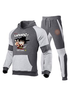 KUYING Dragon Ball Color Blocked Hoodie Leg Binding Pants Hooded Set  - Image 1
