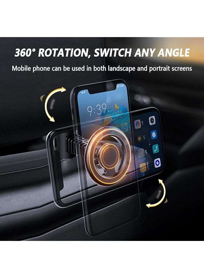 Excefore Car Headrest Mount For Magsafe - Magnetic Phone Holder With Backseat Hooks For Iphone 14/13/12, Car Seat Headrest Hook For Bags - Image 2