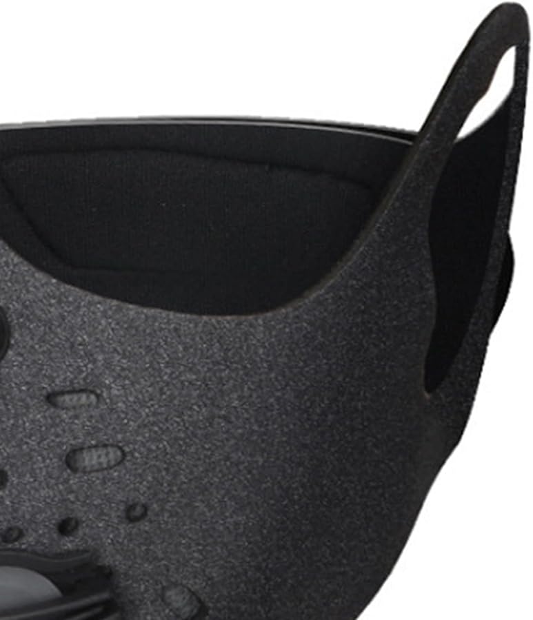 Black Adjustable Reusable Face Mask With Carbon Valves For Cycling Sports - Image 5