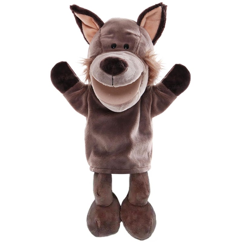 FunBlast Hand Puppets for Kids – Cute Animal Soft & Interactive Plush Wolf Puppets for Storytelling, Role Play & Learning Toys, Perfect for Toddlers & Children (Multicolor) - Image 1