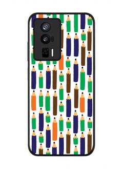 Stylizedd Rugged Black edge case for Xiaomi Poco F5 Pro 5G / Xiaomi Redmi K60 / Xiaomi Redmi K60 Pro Slim fit Soft Case Flexible Rubber Edges Anti Drop TPU Gel Thin Cover - Pencil Race  - Image 1