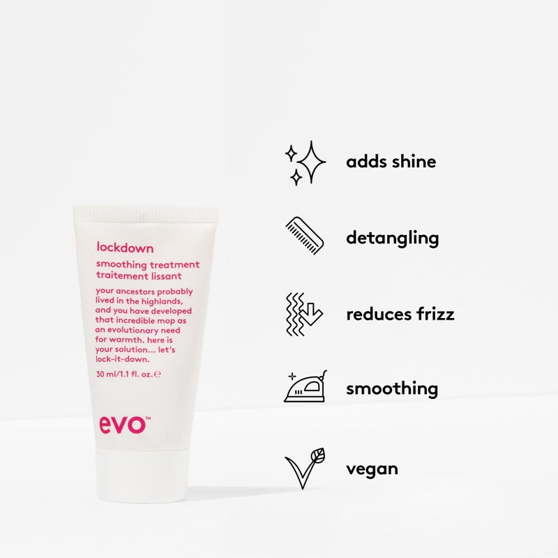 EVO Lockdown Smoothing Treatment - Leave-In Hair Treatment - Protects Color-Treated Hair and Reduces Frizz - Travel Size, 30ml / 1.01fl.oz - Image 2