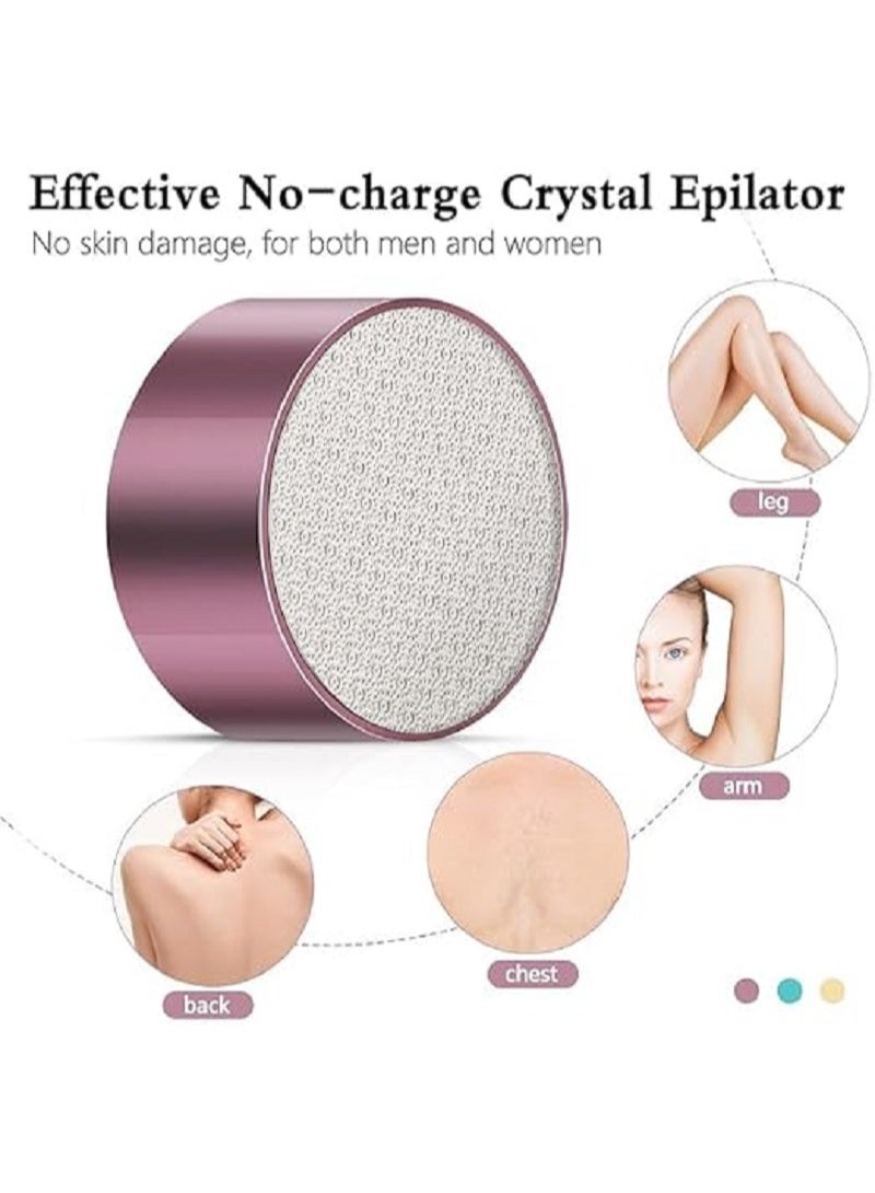 أداة إزالة الشعر الكريستالية السحرية المحمولة – لإزالة الشعر بسهولة وبدون ألم – تمنح بشرة ناعمة (متعدد الالوان) تصميم مريح وسهل الاستخدام في المنزل أو أثناء السفر( قطعة واجدة) - Image 2