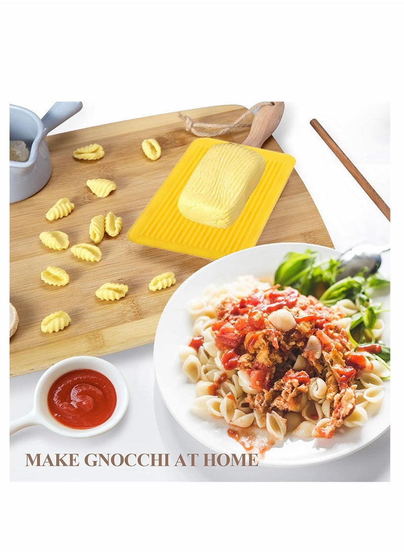 6 Pcs Pasta Board, Board and Stripper Spaghetti Macaroni Pasta Board, Easily Create Authentic Homemade Pasta and Butter Without Sticking, Kitchen Gift