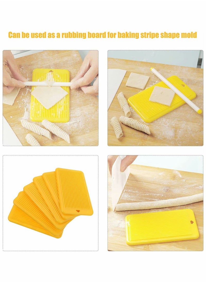6 Pcs Pasta Board, Board and Stripper Spaghetti Macaroni Pasta Board, Easily Create Authentic Homemade Pasta and Butter Without Sticking, Kitchen Gift