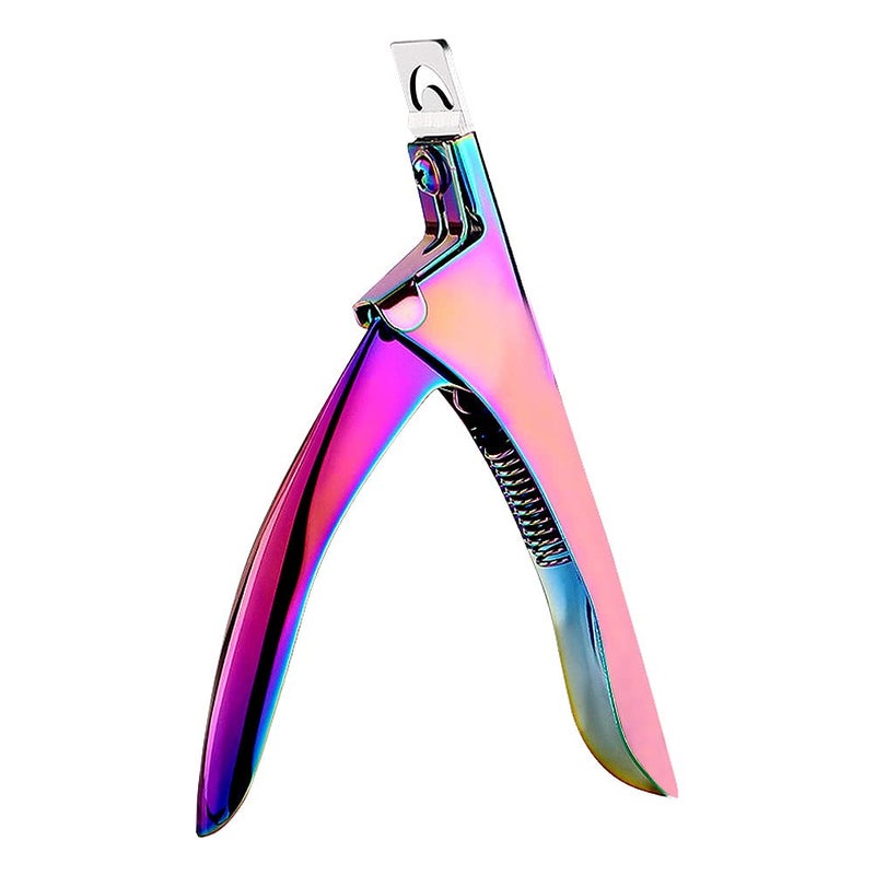 SUMAJU Professional Acrylic False Nail Clippers for Acrylic Nails Nail Tip Cutter Nail Manicure Tool (Rainbow) - Image 1