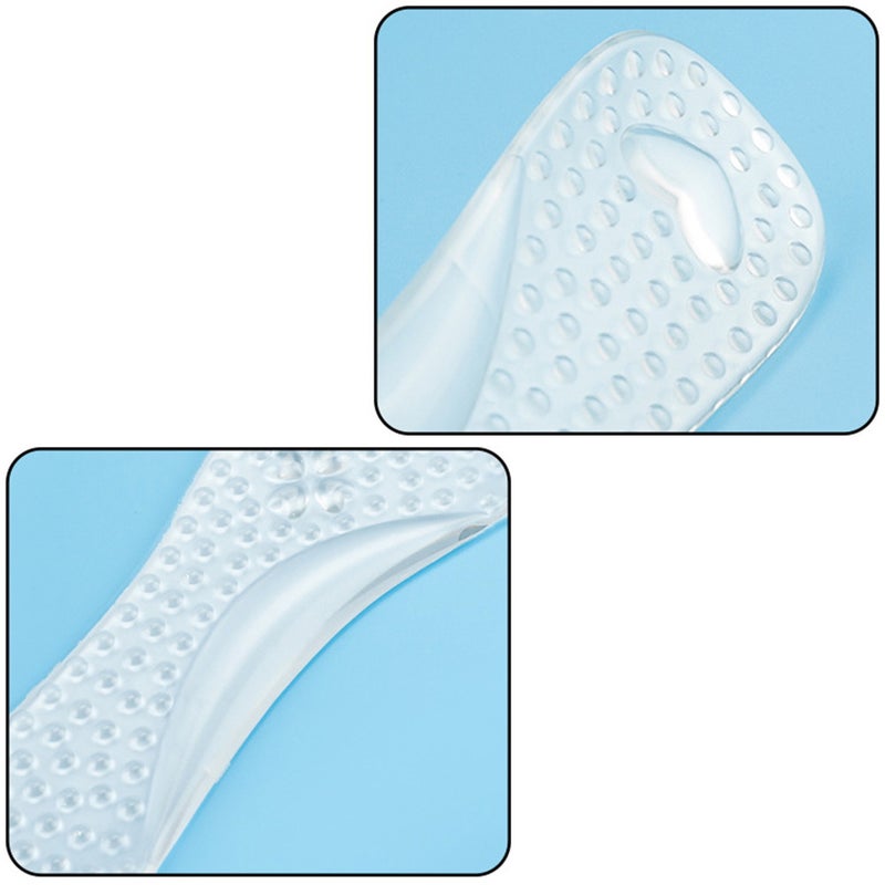 2 Pairs Gel Insoles Washable Lady Foot Shoe Pad Non- Foot Cushion Foot Care Tool (White Transparent) - Image 5