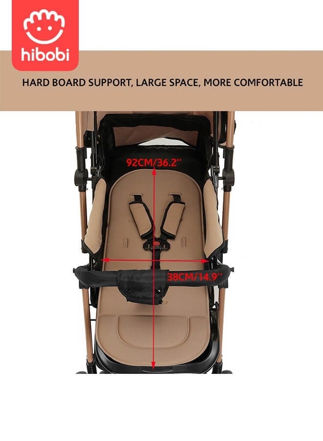 hibobi Portable Foldable Luxury Multi-Function Baby Stroller Reversible Handle Anti-Shock Springs - Image 4