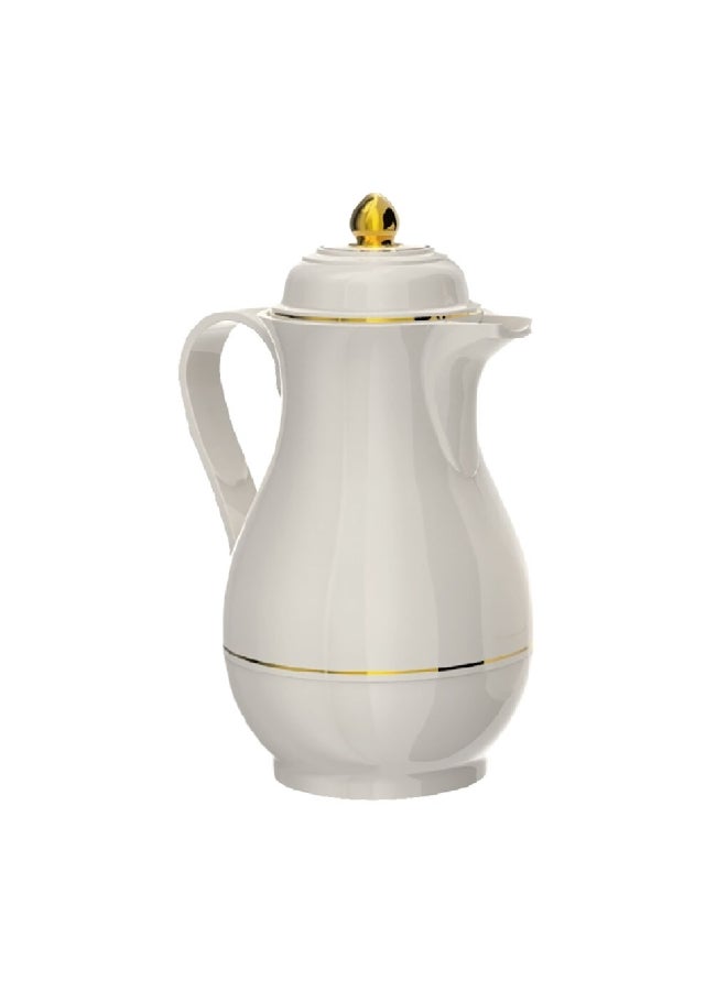 Bien Servi 2-Piece High Quality Plastic Body Vacuum Flask Set White 1 L KC-10RFT/10RFC - Image 2