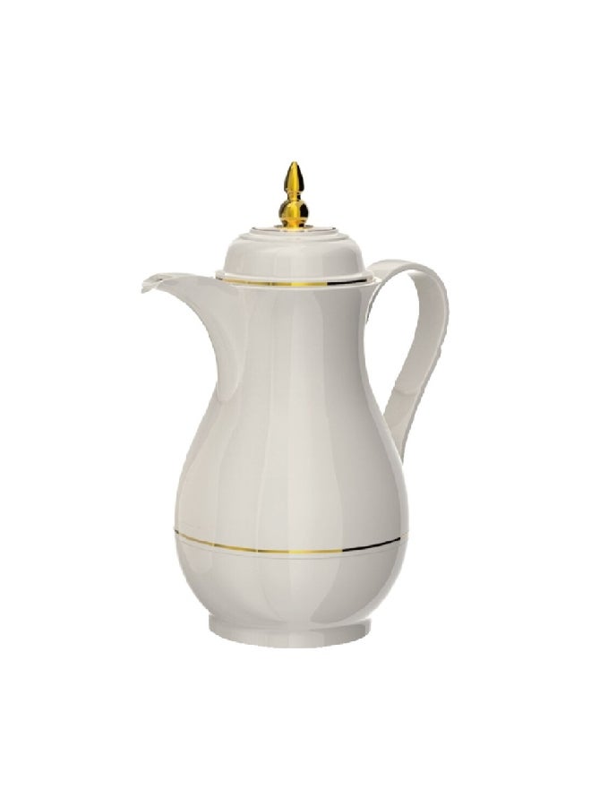 Bien Servi 2-Piece High Quality Plastic Body Vacuum Flask Set White 1 L KC-10RFT/10RFC - Image 3