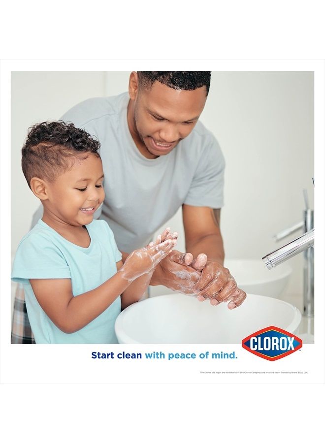 Clorox Liquid Hand Soap Refill 34 oz Scent Liquid Hand Washing Soap Refill Washes Away Dirt on Skin Soft on Hands Tough on Dirt, Strawberry - Clorox Hand Soap, Hand Wash, Foam Soap, Kitchen Hand Soap - Image 4