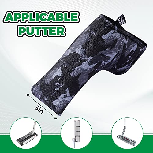 VIXYN Blade Putter Cover Premium Golf Putter Headcovers Magnetic Fleeced Lined Head Covers Black Brush - Image 3