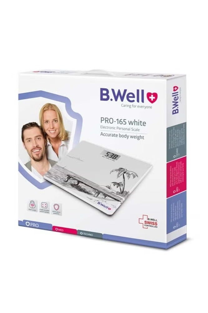 B.Well Swiss PRO 165 Electronic Personal Weighing Scale White