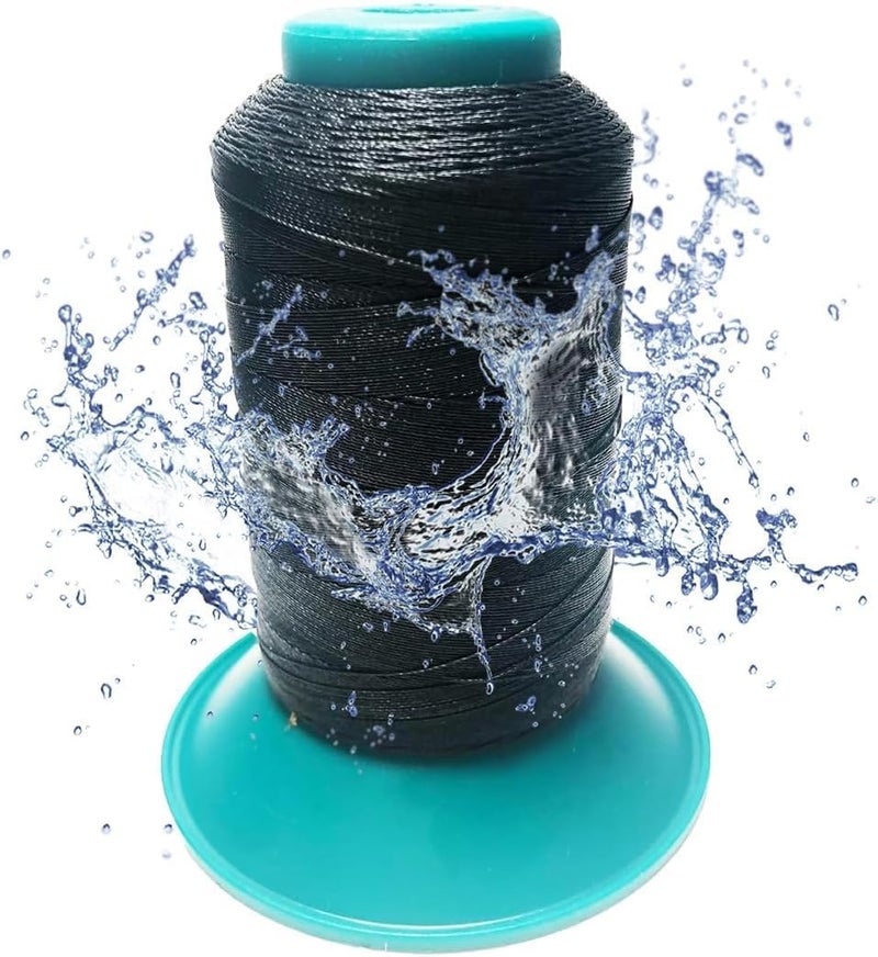 YABINA Bonded #92 TeflonThread - UV Resistant and Heavy Duty Heat-Low Temperature Resistant Thread Sewing - Extra Strong Outdoor Thread - Can Be Used On Home Sewing Machine 600yds (Black) - Image 1