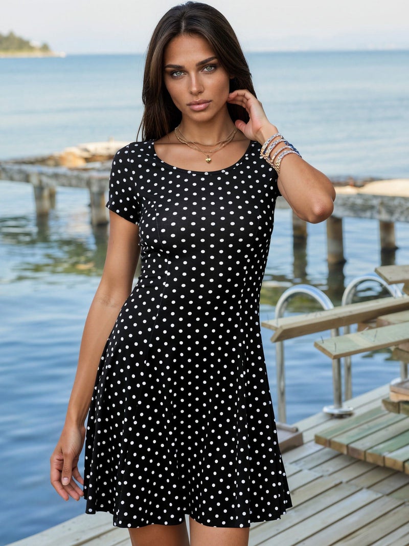 HICCUP Polka Dot Sandy Mini Dress - Image 1