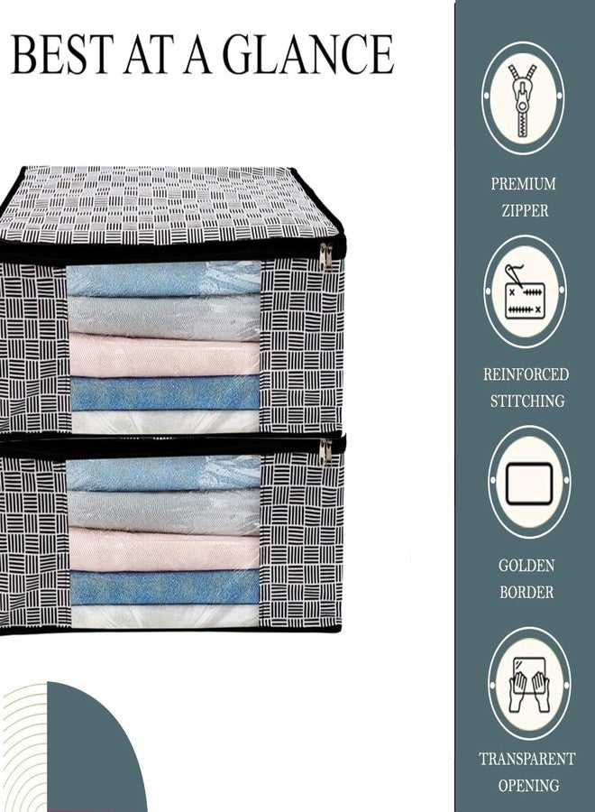 Shaping Fabric Garment Cover Non-Woven 90 GSM with Transparent Window & Double Metal Zipper - Pack of 5 | Dustproof Clothes Storage Bag for Sarees, Suits, Jackets, Shirts SCXLRL1582493517524148523801 - Image 4