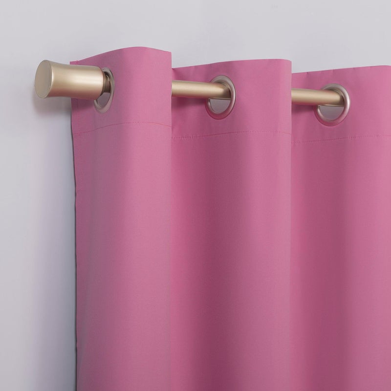 Sun Zero Halton Bright Vibes 100% Total Blackout Grommet Curtain Panel, Pink, 40"W x 84"L (1 Panel) - Image 3