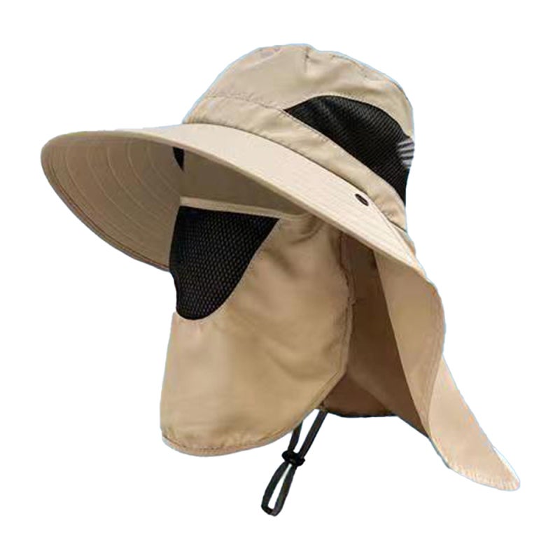 Sun Hat: Darkgray, 360° Full Safeguard, Waterproof Acrylic Fabric, Adjustable Chin Strap - Foldable UV Protection Neck Guard Hat for Outdoor Activities, Unisex Use - Image 3
