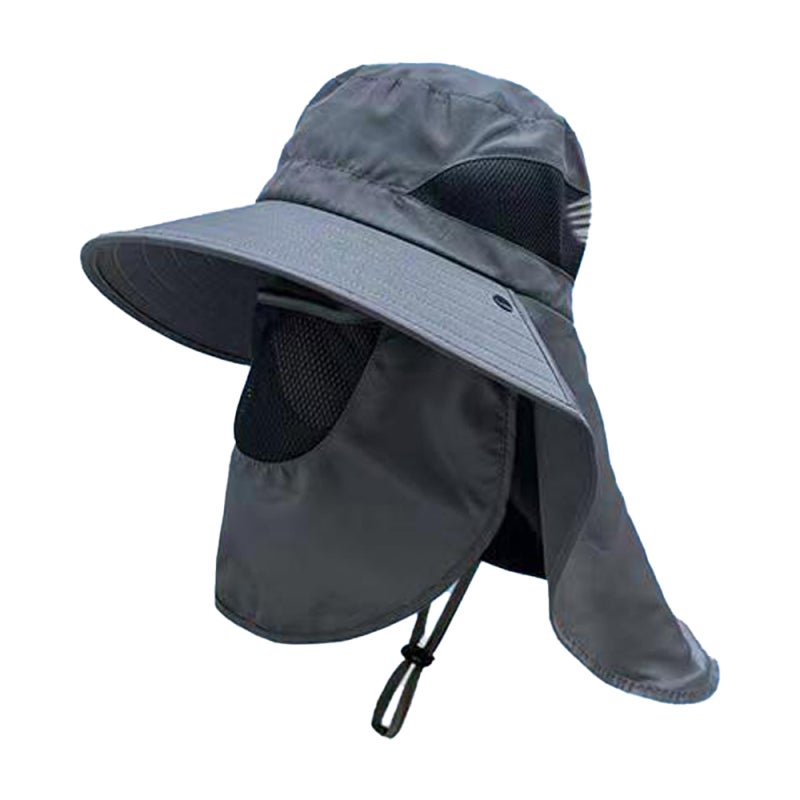 Sun Hat: Darkgray, 360° Full Safeguard, Waterproof Acrylic Fabric, Adjustable Chin Strap - Foldable UV Protection Neck Guard Hat for Outdoor Activities, Unisex Use - Image 2