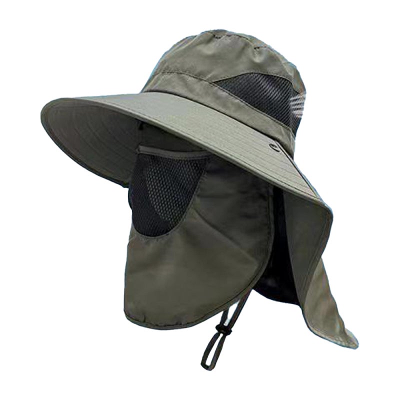 Sun Hat: Darkgray, 360° Full Safeguard, Waterproof Acrylic Fabric, Adjustable Chin Strap - Foldable UV Protection Neck Guard Hat for Outdoor Activities, Unisex Use - Image 4