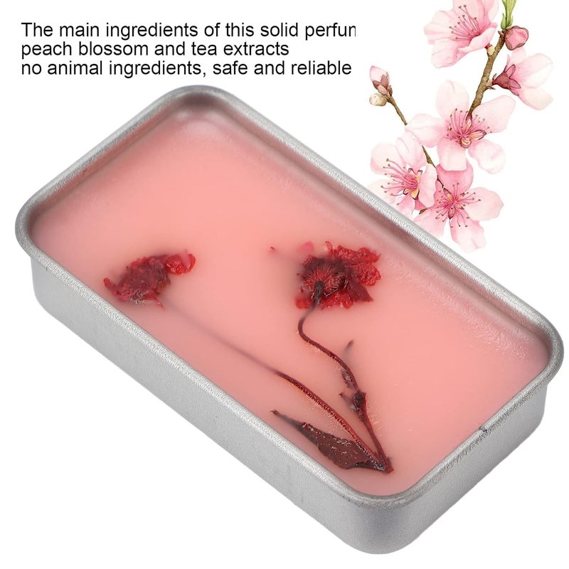 klarako Perfume Balm Solid Cologne Fragrance Balm 15g Solid Perfume Peach Flowers White Tea Solid Balm, Long Lasting Refreshing Aroma Balm Women Eau de Perfume - Image 2