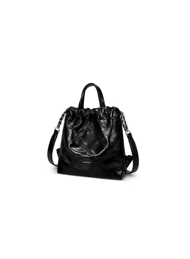 Just Star Diamond Grid Backpack Women's Bag New Large Capacity Commuting Travel Backpack School Bag - Image 5