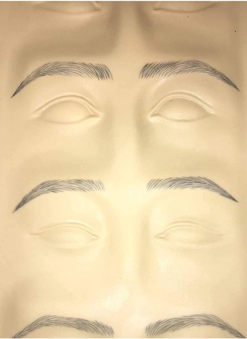 Excefore - 3D Microblading Practice Skin for Eyebrows, 3 Pcs Permanent Makeup Silicone to Brow Micro-Blading And Needling, Fake Sheets Professionals and Beginners - Image 1