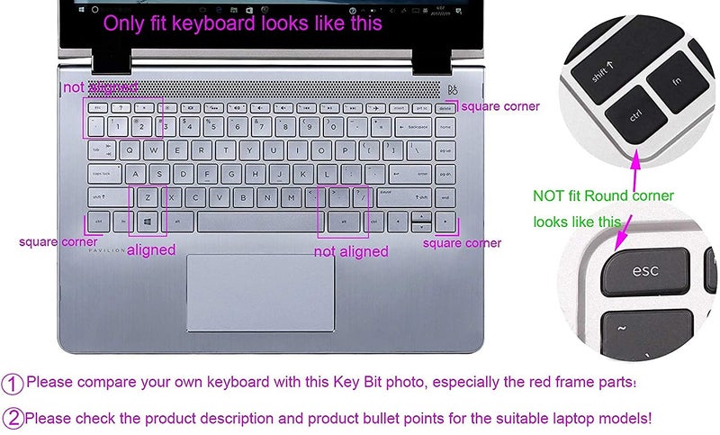 VNJ ACCESSORIES Keyboard Protector Cover for HP Pavilion x360 14" Laptop 14M-BA 14M-CD 14-BF 14-BW 14-cm Series 14M-BA011DX 14M-BA013DX 14M-BA015DX 14M-BA114DX 14M-CD0001DX 14M-CD0003DX- GR.MINT GREEN - Image 5