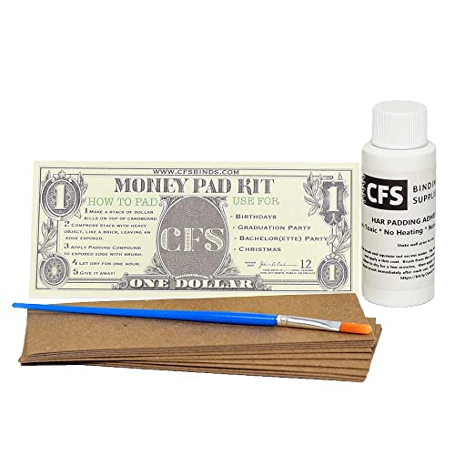 H A R Money Pad Kit - DIY Padding Kit - Includes 2oz of HAR Precision Padding Compound - USA Made Recycled chipboard and a pad Brush - Image 1