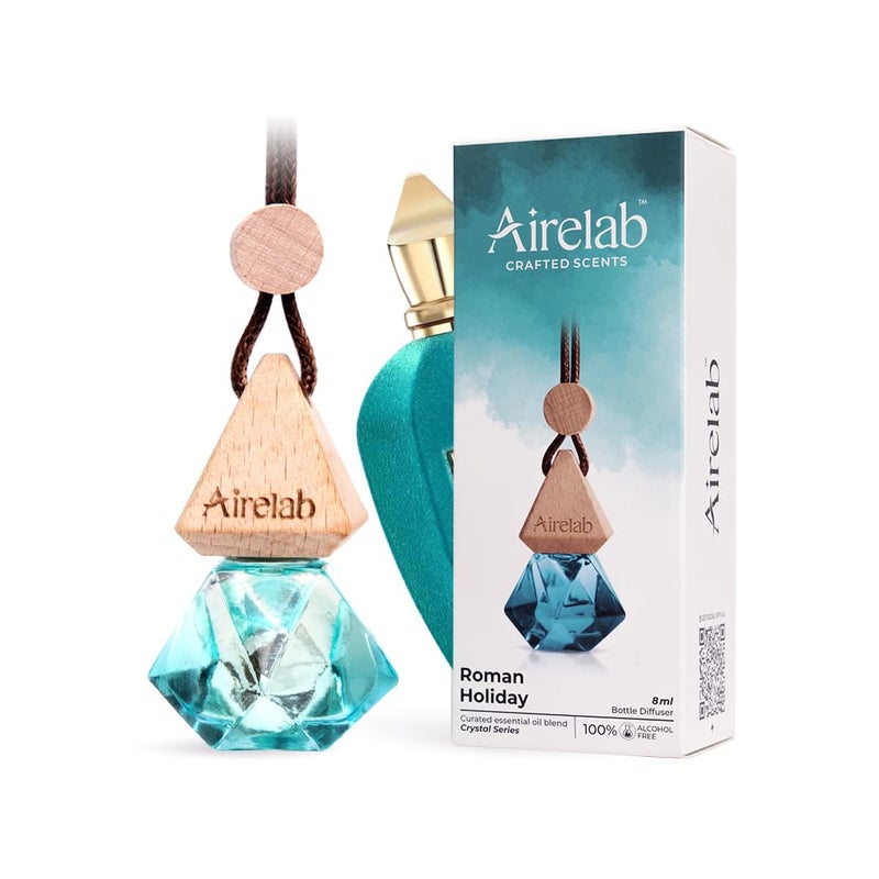 Airelab Roman Holiday Car Scent Air Freshener | Automotive Hanging Diffuser with whole Fragrance Inspired by Xerj. Erba Pura | luxury Unisex Car Perfume, Odour Eliminator & Long Lasting Formula - 8ml - Image 1