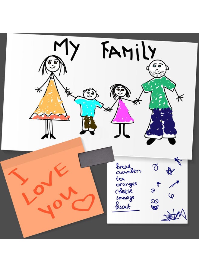 50-Piece Self-Adhesive Magnetic Strips Black - Image 2