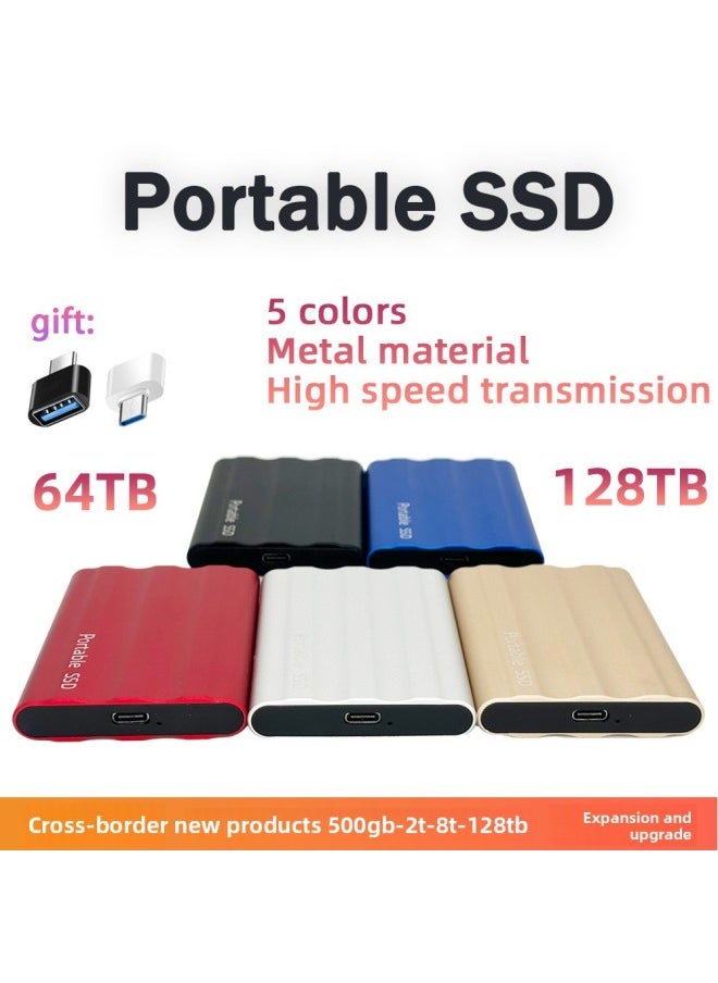 Generic Dedicated SSD Mobile SSD High-speed Transmission USB3.1 Expansion Upgrade 500G-128TB-Capacity:500GB (high Speed)-Interface:Gold  - Image 1