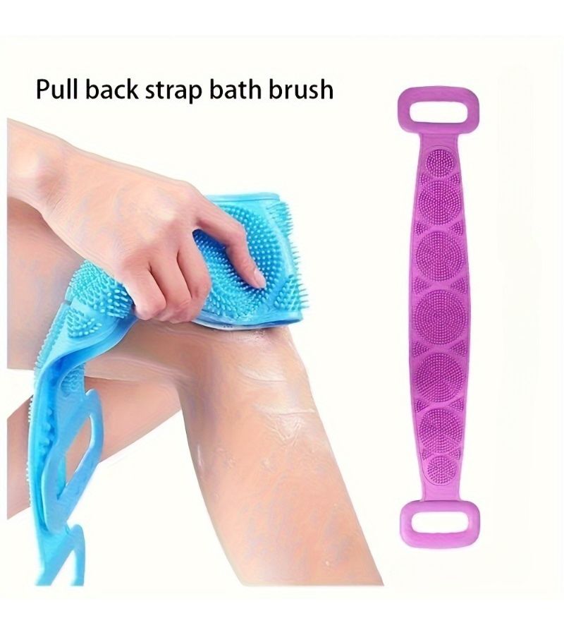 2 Piece Body Sponge Brush Set With Hook For Shower Back Scrub - Image 4