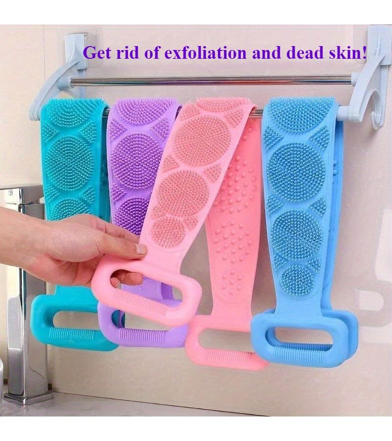 2 Piece Body Sponge Brush Set With Hook For Shower Back Scrub - Image 2
