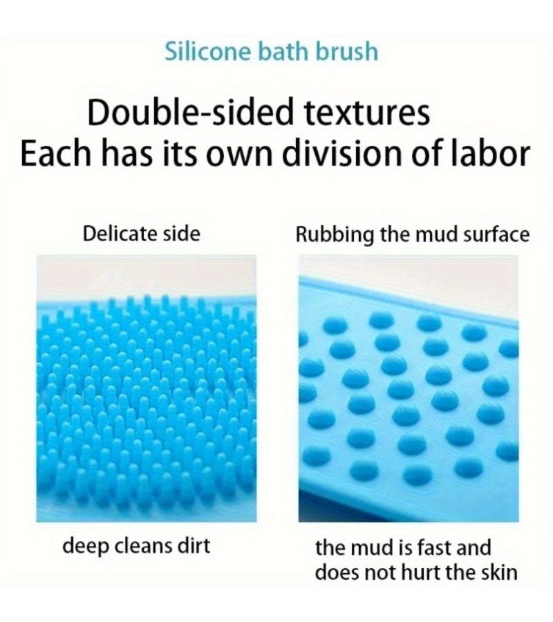 2 Piece Body Sponge Brush Set With Hook For Shower Back Scrub - Image 3