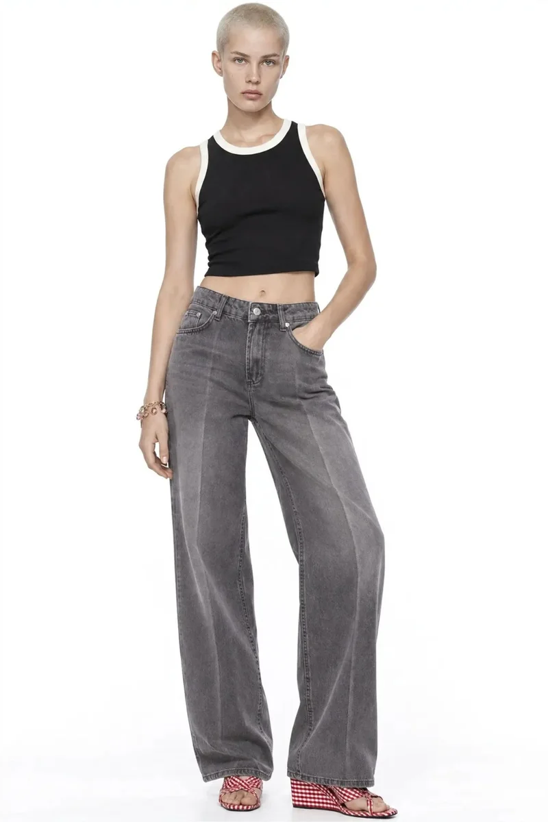 Squalo Dark Grey SQUALO Cotton Pants for Women | Best Price UAE