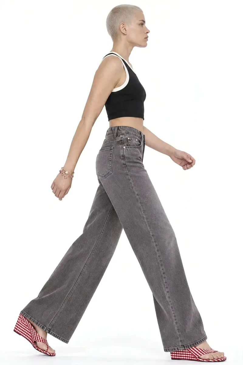 Squalo Dark Grey SQUALO Cotton Pants for Women | Best Price UAE