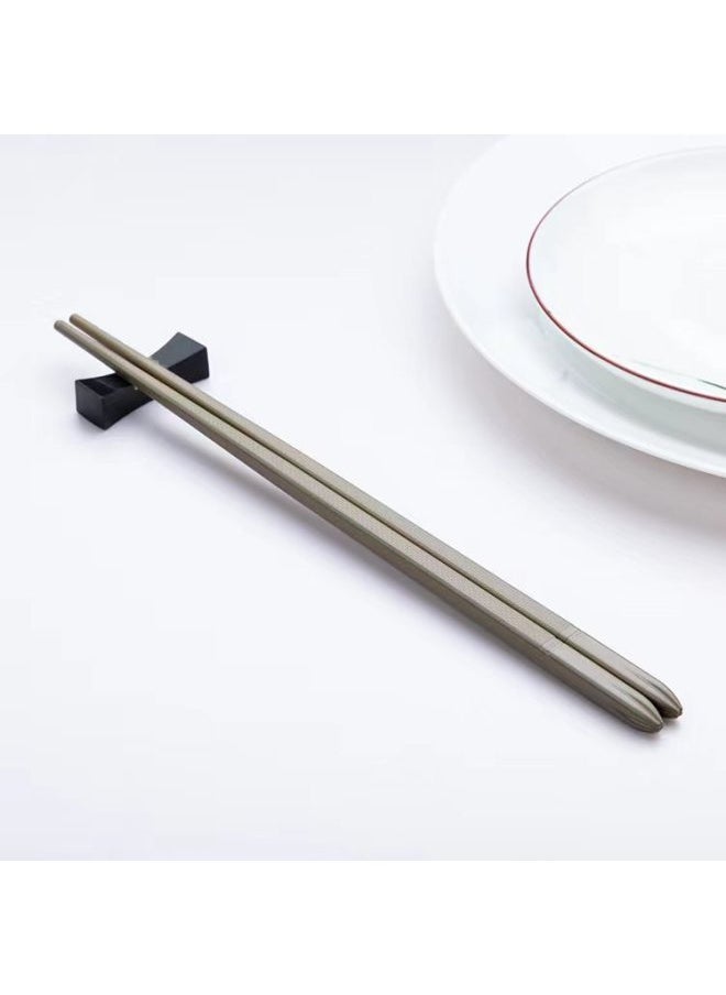 Guest Manduo Chopsticks Restaurant Hotel Household Chopsticks Non-slip Mildew-proof High Temperature Resistant Chopsticks 243 Long-Color:FD01 Dark Green-Specifications:24.3 Long (1 Box With 10 Pairs)