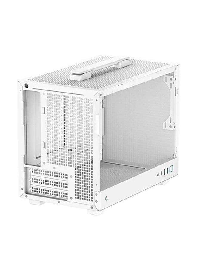 DEEPCOOL - CH160 Mini-ITX High-Airflow Case, Ultimate Portability And Style, Full Sized Air Cooling, Flexible Power Options, ABS+SPCC+Tempered Glass| R-CH160-WHNGI0-G-1 | White - Image 1