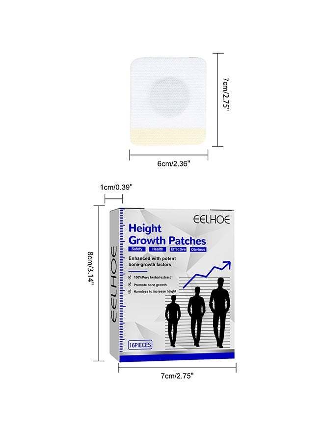 EELHOE Height Growth Patches， Plant Heightening Patch, Plantar Acupoint Stimulation， Plant Extracts Promote Bone Growth ， Plantar Acupoints Stimulate Healthy Height Growth Care Patch 16Pieces - Image 4