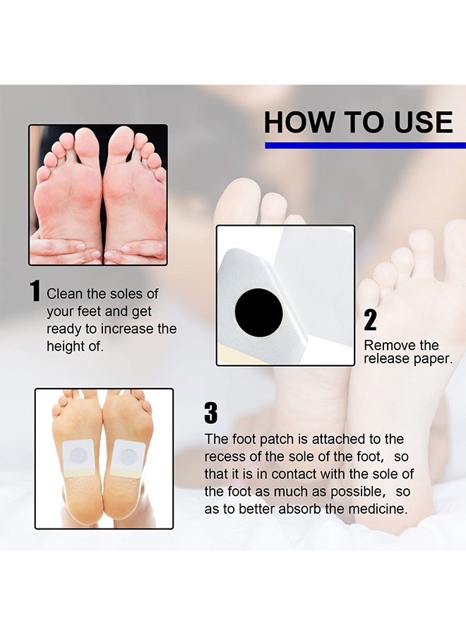 EELHOE Height Growth Patches， Plant Heightening Patch, Plantar Acupoint Stimulation， Plant Extracts Promote Bone Growth ， Plantar Acupoints Stimulate Healthy Height Growth Care Patch 16Pieces - Image 3
