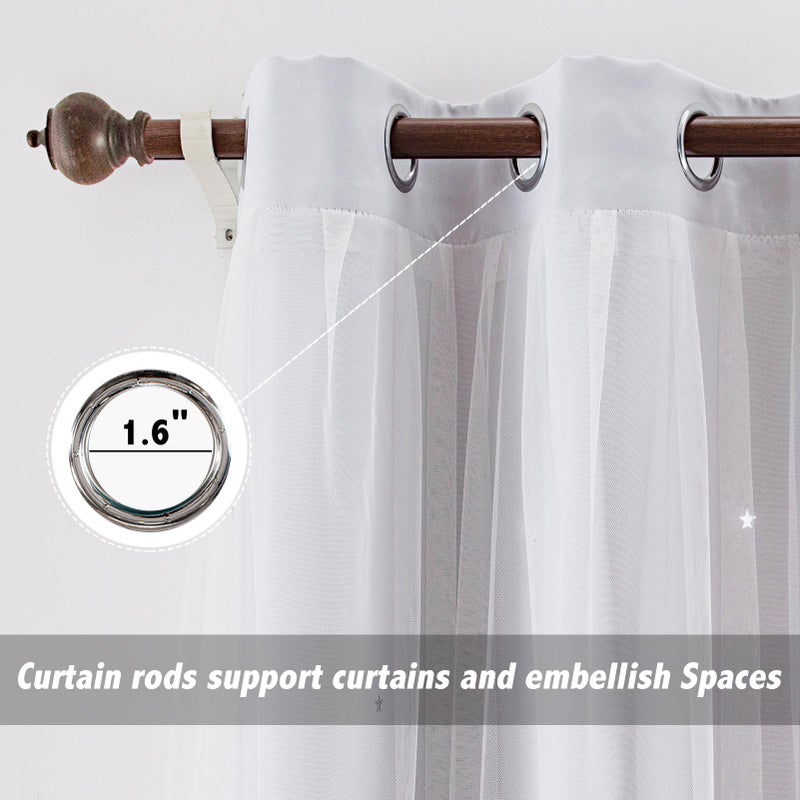 indistar Star Cutout Kids Window Blackout Curtains for Girl Bedroom Window Room Darkening Curtains & Drapes Baby Nursery Curtains (2 Panel,52Wx63L inch,Greyish White) - Image 4