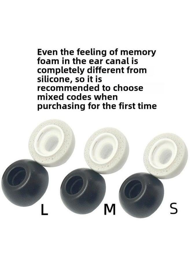 Generic - Suitable For Apple Headset Ear Cap AirPodsPro Earplug Air Memory Sponge 3rd Generation Bluetooth Set Accessories-Color:Off-white Medium-Model:LMS - Image 1